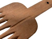 Alternative view of Vintage African Pair Of Hair Combs Afro Pick Woman Man Ornament Primitive Art Carving Sculpture Wooden Wood circa 1980-90's