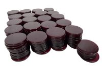 Alternative view of Vintage French Red Circular Markers Tokens Card Table Roulette Poker Game Gambling Tokens Chips Counters Job Lot x 206 circa 1970's