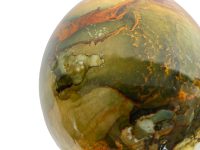 Alternative view of Vintage French Painted Glazed Large Egg Ornament circa 1970-80's