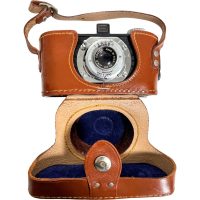 Vintage American USA Argus Anastigmat Camera Still Film 50mm f/4.5 With Original Cow Hide Case Untested circa 1950-60's