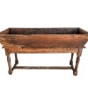 Antique Primitive French Provincial Dough Bin Box Boulangerie Baker Bread Making Wooden Trough Bin Display Stand c1850's