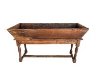 Antique Primitive French Provincial Dough Bin Box Boulangerie Baker Bread Making Wooden Trough Bin Display Stand c1850's