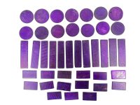 Antique French Carved Bone Mixed Collection x 41 Circular Gaming Chips Counters Tokens Token Games Gambling Chip c1910's