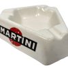 Vintage French Martini Ceramic Ashtray Smoking Cigarette Tobacciana Cafe Bar circa 1960-1970's