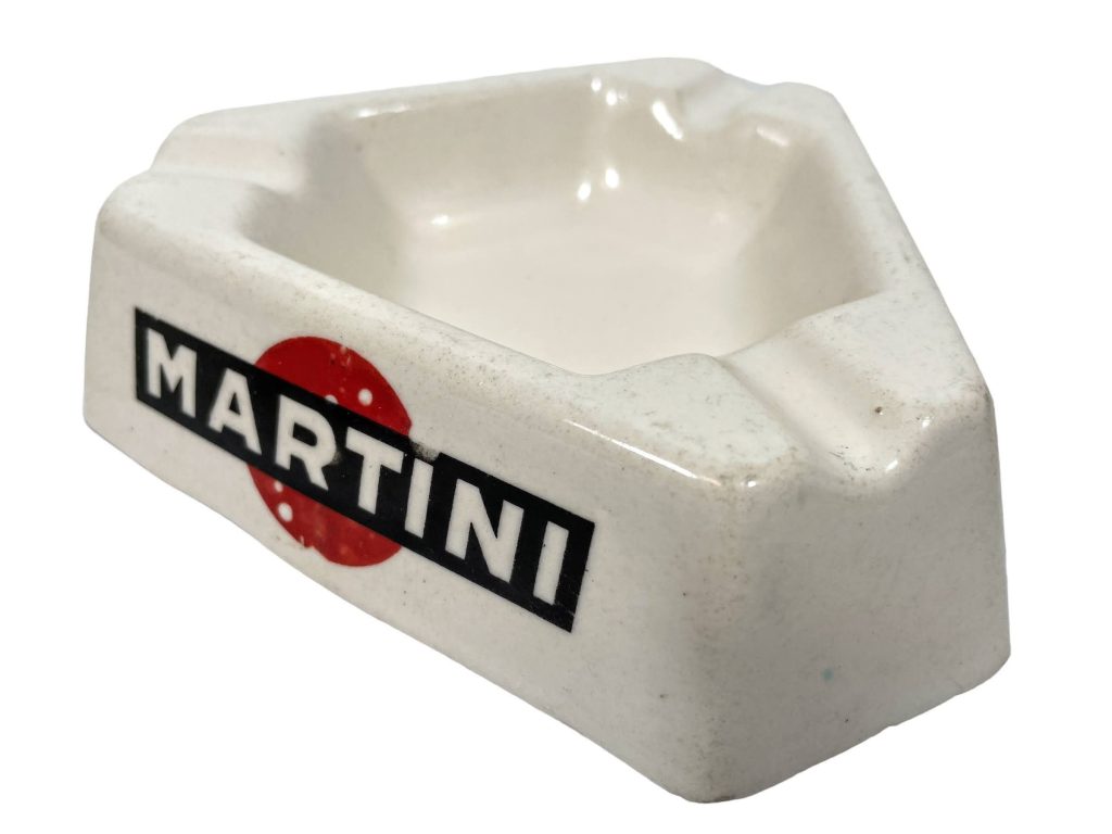 Vintage French Martini Ceramic Ashtray Smoking Cigarette Tobacciana Cafe Bar circa 1960-1970’s