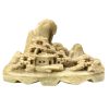 Vintage Chinese Soap Stone Soapstone Carved Temple Mountain Scene Ornament circa 1960-70's