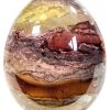 Vintage French Painted Inside Clear Glass Egg Ornament circa 1970-80's