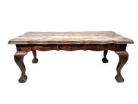 Vintage French Lion Claw Foot Low Side Settee TV Table Rectangular Shaped Plant Rest Stand Plinth Rustic Tabouret c1960-70's