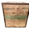 Vintage African Kenyan Wooden Large Commercial Bulk Transport Coffee Storage Box Container Chest Worn Metal Wood c1960-70's