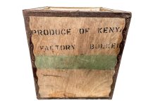 Vintage African Kenyan Wooden Large Commercial Bulk Transport Coffee Storage Box Container Chest Worn Metal Wood c1960-70's