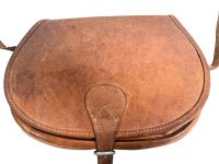Vintage English Thick Leather Shoulder Carrying Hunting Bag Handbag Hide Hunting Shooting Shotgun Shell Ammunition Holder circa 1980's