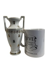 Alternative view of Vintage French Napoleon Josephine White Porcelain Ceramic Pot Vase Urn plant storage display circa 1960-70's