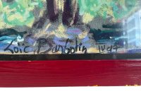 Alternative view of Vintage French Print Loic Banbotin Large Framed Prints Woodland House Colourful Rustic Rural Wall Decor c1990's