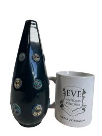 Alternative view of Vintage French Green Small Stem Flower Vase Pot Ornament circa 1970-80's