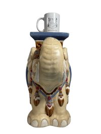 Alternative view of Vintage Chinese Large Elephant Blue Brown Ceramic Pot Stand Plinth Rest Large Vase Pot Support Display Heavy c1970-80's
