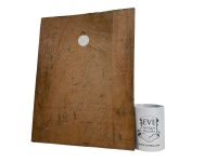 Alternative view of Vintage French Abstract Textured Oil Painting "Following the blues" On Board Damaged circa 1960's