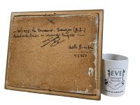 Alternative view of Vintage French Garden GateTrees Tree Woodland Oil Painting On Woodchip Board Signed circa 1978