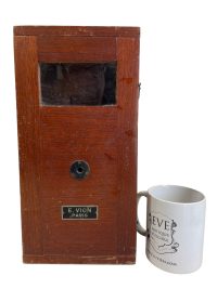 Alternative view of Vintage French E Vion Paris Glass Fronted Microscope Instrument Storage Box Compartment Cabinet Curio Curiosity c1940-50s