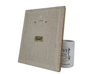 Alternative view of Vintage French Wood Metal Jesus Cross Crucifix In Golden Frame Hanging Monk Monastry Nun Nunnery Roman Catholic c1960-70's