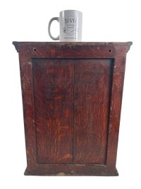 Alternative view of Vintage French Wooden Wall Mounted or Standing Storage Cabinet With Mirror Drawer Bathroom Hallway circa 1940-50's