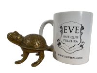 Alternative view of Vintage African Brass Metal Tortoise Animal Figurine Statue Sculpture Cast Tribal Art c1970-80's