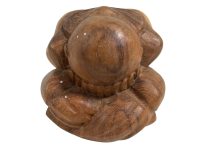 Alternative view of Vintage Thai Weeping Praying Buddha Meditating Yogi Yoga Asian Wood Carving Altar Piece Englighted Meditation Peace c1990's