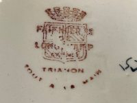 Alternative view of Vintage French Faience Longchamp Trianon Hand Painted Serving Tureen Traditional Large Ceramic Terrine Bowl Plate Dish Pot c1950's