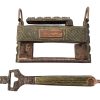 Vintage Moroccan Brass Metal Padlock Lock Decorative Saddle Furniture Hardware circa 1960-70's
