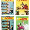Vintage French Lucky Luke Comics Comic Book x4 Childrens Childs Kids Books Collection Book Memorabilia Collector Rare circa 1968-1983