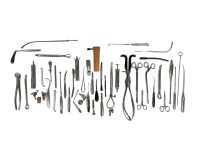 Vintage French Surgery Medical Operation Open Surgery Tools Cleaner Doctor Unique Set Display Prop circa 1960-70's