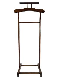 Vintage French Valet Butler Stand Wooden Clothes Hanger Suit Costume Bedroom Hotel Decor Storage Office 1980’s