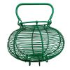 Vintage French Large Green Wire Egg Collecting Basket Storage Display Rustic Traditional circa 1980-90's