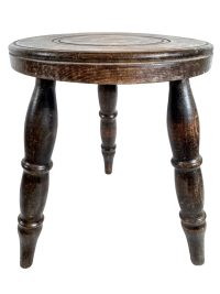 Antique French Bent Wood Cane Work Wide circular Seat Chair Wooden Rest Seating Damaged c1920-30’s