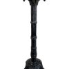 Vintage French Heavy Small Bistro Style Side Table Leg Stand Cast Iron Stand Plinth Add Your Own Top circa 1970-80's