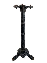 Vintage French Heavy Small Bistro Style Side Table Leg Stand Cast Iron Stand Plinth Add Your Own Top circa 1970-80's