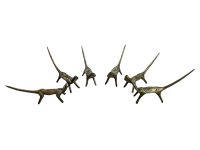 Vintage African Bronze Metal Lizard Animal Figurine Statue Primitive Sculpture Cast Tribal Art PRICED INDIVIDUALLY c1980-90's