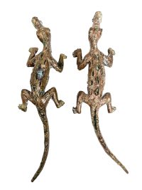 Vintage African Bronze Metal Lizard Animal Figurine Statue Primitive Sculpture Cast Tribal Art PRICED INDIVIDUALLY c1980-90’s
