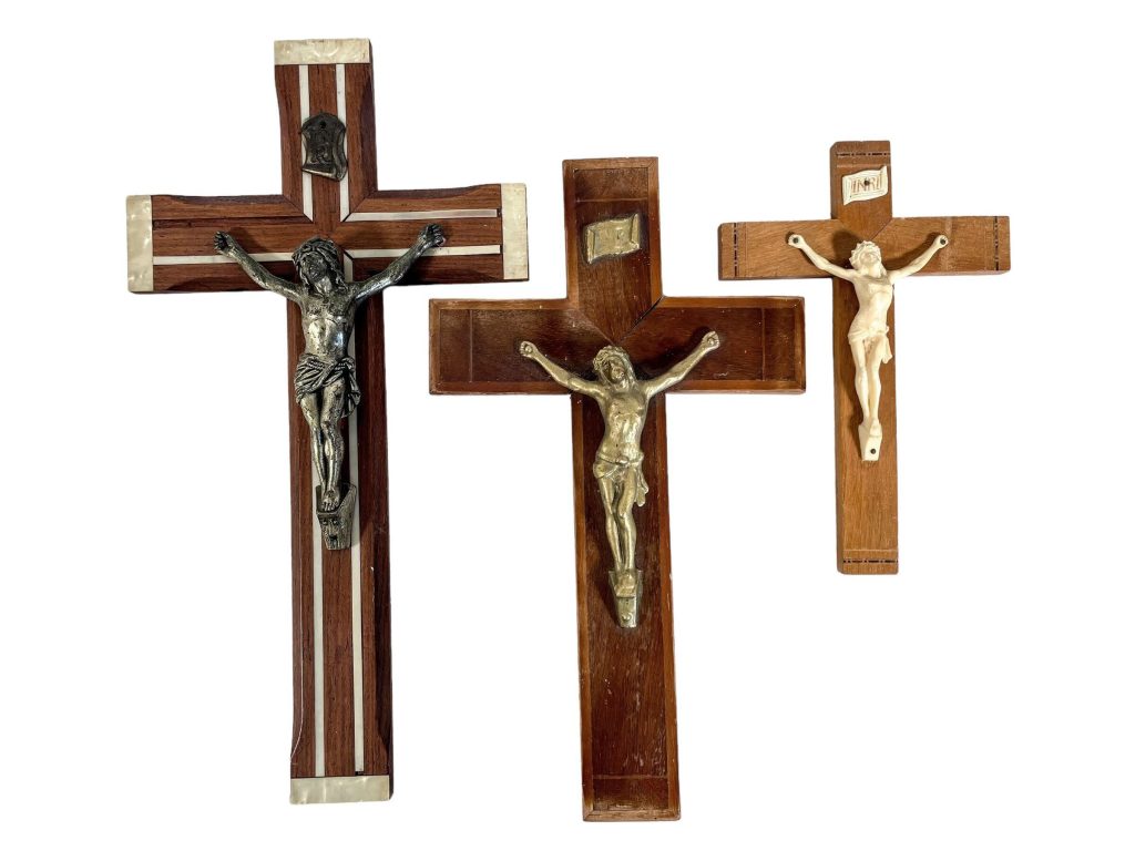 Vintage French Crucifixes Instant Collection Job Lot Crucifix circa 1960-70’s