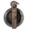 Vintage French Large Well Barn Pulley Wheel industrial agricultural tool historical farm machinary circa 1950-60's