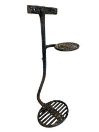 Vintage French Cast Iron Carriage Tractor Lorry Steam Engine Train Vehicle Automobilia Stepladder Steps Step Ladder circa 1950-60's