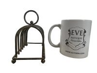 Alternative view of Vintage French Metal Toast Fois Gras Letter Envelope Breakfast Rack Stand Display Desk Gift circa 1960's of Europe