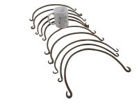 Alternative view of Vintage French Iron Metal Bucket Replacement Handle Handles Hanger Hand Made Forged Cauldron PRICED INDIVIDUALLY circa 1940-50's