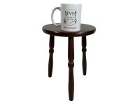 Alternative view of Vintage Taiwanese Small Table Plant Stand Wooden Brown Display Rest Plinth Plant Pot Side Small Tabouret c1970-80's