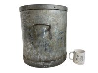 Alternative view of Vintage French LP Demi Hectolitre Large Metal Grain Wheat Barley Mill Measuring Measure Bucket Industrial Agricultural c1950-1960's