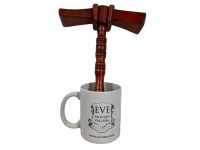 Alternative view of Antique Moroccan Wooden Prayer Ritual Bell Hammer Mallet Ringer Decorative Ornament Decor Design Display c1910-20's