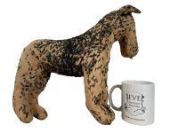 Alternative view of Vintage French Toy Terrier Dog Teddy Plush Brown Toy Sawdust Stuffed circa 1920-40's