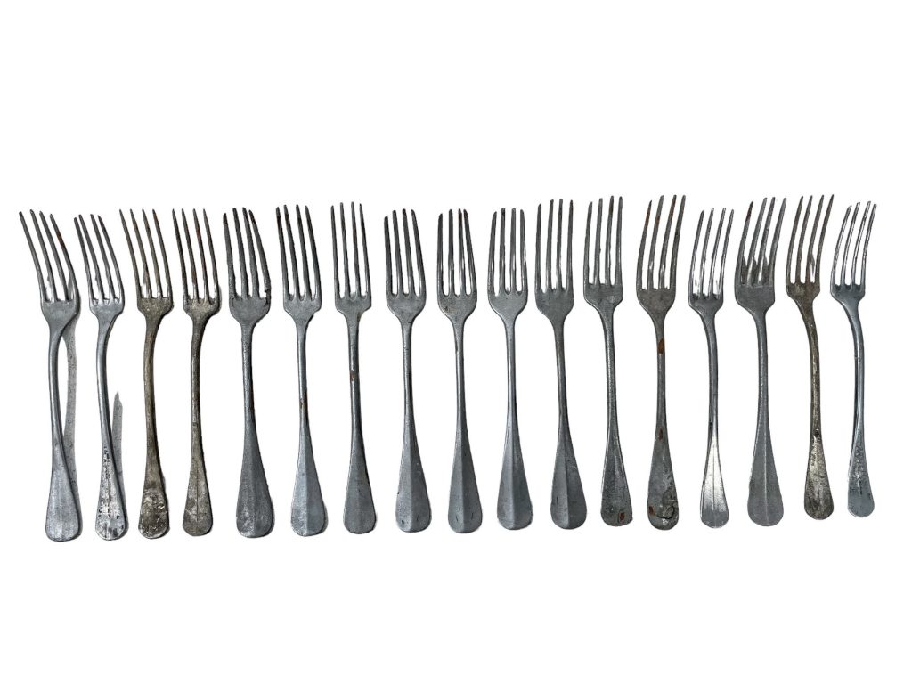 Antique French Mixed Lot Forks Cutlery Silverware Flatware Others Available Restaurant Wedding Pewter Nickel circa 1890-1910’s