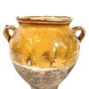 Antique French Confit Or Olive Pot Yellow Glazed Terracotta Clay Pot Farmhouse Garden Indoor Planter Prop Decor Display c1900-20???s