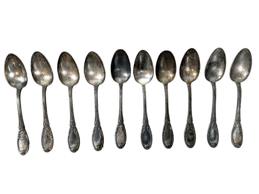Antique French Lot Spoons Cutlery Silverware Flatware Others Available Restaurant Wedding Pewter Nickel circa 1900-1910’s