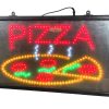 Vintage French Animated LED Steaming Pepperoni Pizza Shop Sign Retail Commercial c2000